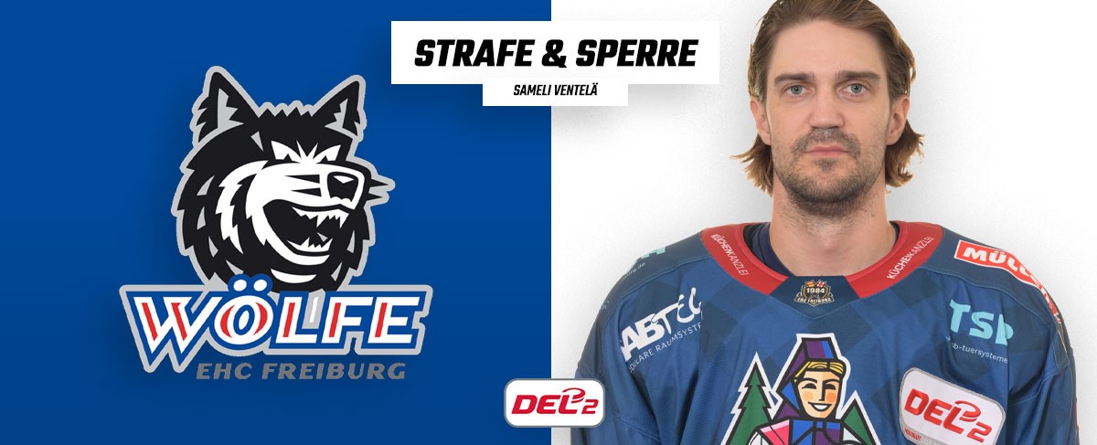 Sameli Ventelä vom EHC Freiburg für zwei Spiele gesperrt
