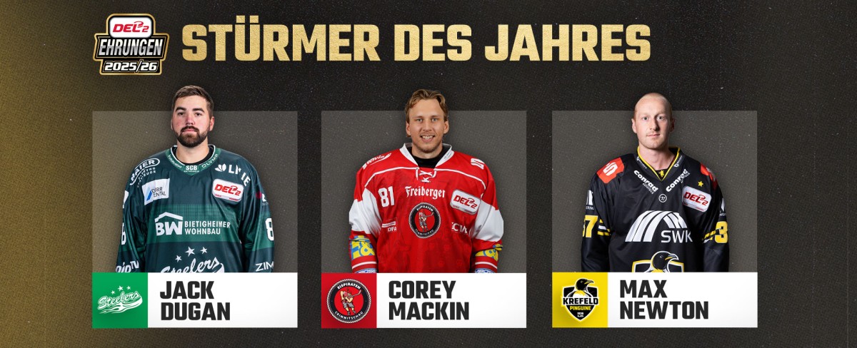 Wer wird U21-Stürmer des Jahres bei den DEL2 Ehrungen 2025/26?