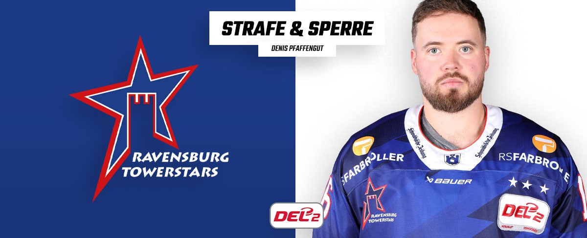 Ein Spiel Sperre für Denis Pfaffengut von den Ravensburg Towerstars