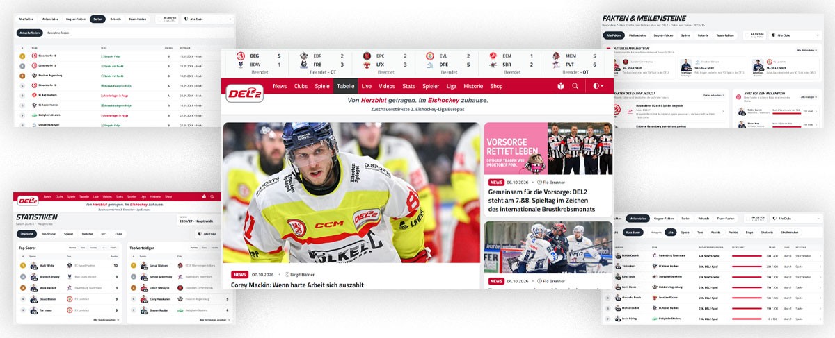 Modern, optimiert und einzigartig: der neue Web-Auftritt der DEL2