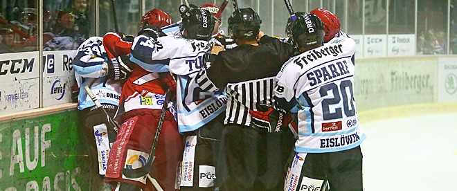 17. Oktober 2014 - ein völlig verrücktes Sachsen-Derby in Crimmitschau