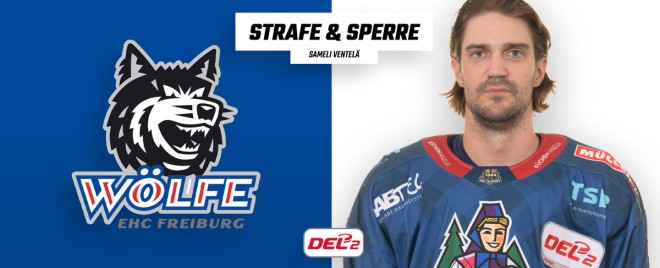 Sameli Ventelä vom EHC Freiburg für zwei Spiele gesperrt
