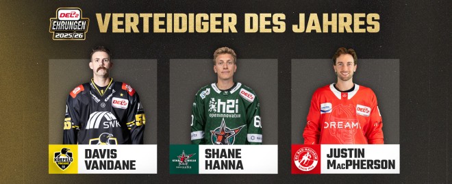 Wer wird Verteidiger des Jahres bei den DEL2 Ehrungen 2025/26?