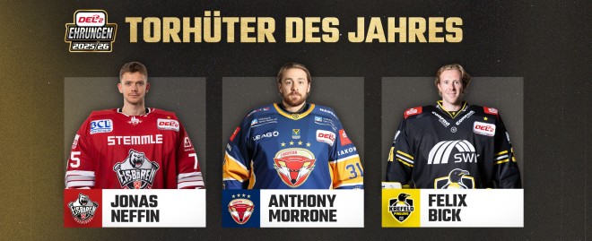 Wer wird Torhüter des Jahres bei den DEL2 Ehrungen 2025/26?