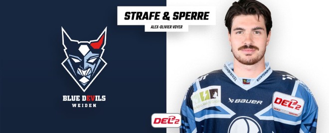 Alex-Olivier Voyer von den Blue Devils Weiden für ein Spiel gesperrt
