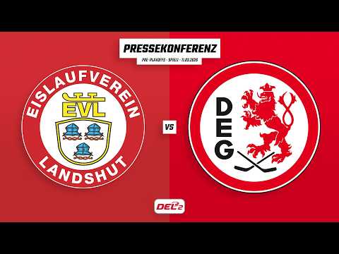 Pressekonferenz Pre-Playoff-Spiel 1 | DEL2 | EV Landshut - Düsseldorfer EG