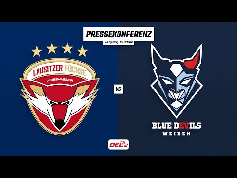 Pressekonferenz 43. Spieltag | Lausitzer Füchse - Blue Devils Weiden