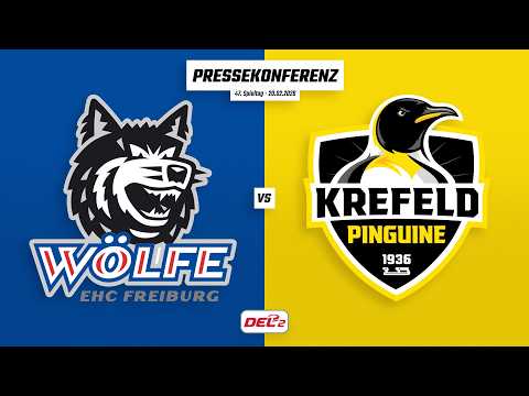 Pressekonferenz 47. Spieltag | EHC Freiburg - Krefeld Pinguine