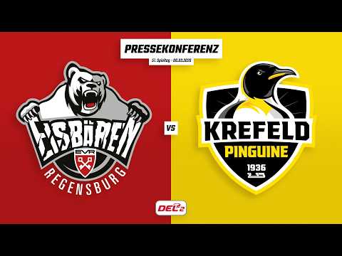 Pressekonferenz 51. Spieltag | Eisbären Regensburg - Krefeld Pinguine