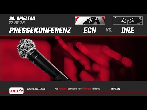 DEL2 Pressekonferenz Spieltag 36: EC Bad Nauheim vs. Dresdner Eislöwen