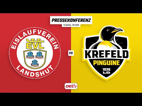 Pressekonferenz 19. Spieltag | EV Landshut - Krefeld Pinguine