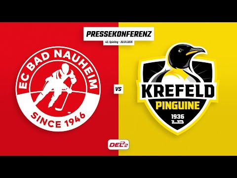 Pressekonferenz 40. Spieltag | EC Bad Nauheim - Krefeld Pinguine