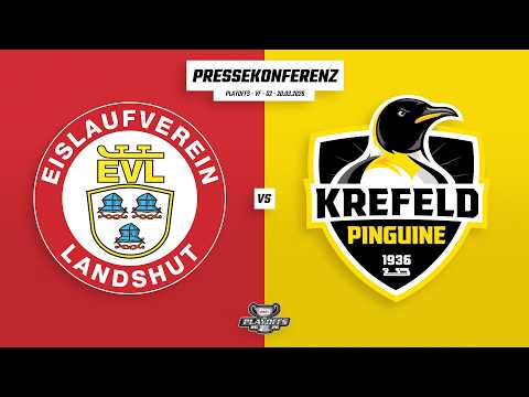 Pressekonferenz Playoff-Viertelfinale | DEL2 | EV Landshut - Krefeld Pinguine