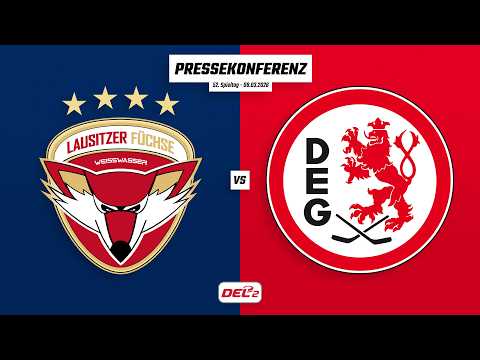 Pressekonferenz 52. Spieltag | Lausitzer Füchse - Düsseldorfer EG