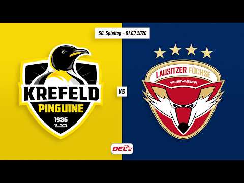 50. Spieltag DEL2 | Krefeld Pinguine vs. Lausitzer Füchse | Game Highlights