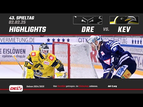 DEL2 Game Highlights Spieltag 43: Dresdner Eislöwen vs. Krefeld Pinguine