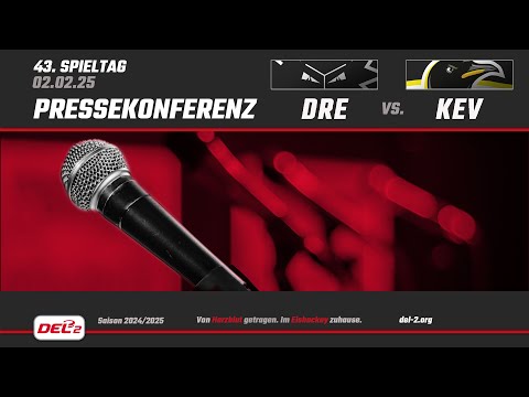 DEL2 Pressekonferenz Spieltag 43: Dresdner Eislöwen vs. Krefeld Pinguine